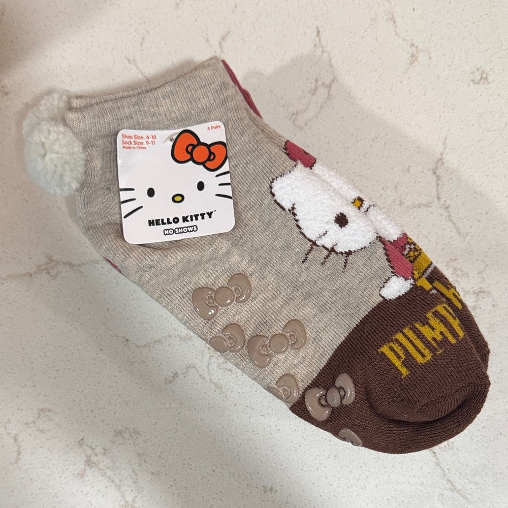 Hello Kitty Brown and Cream Cozy Socks